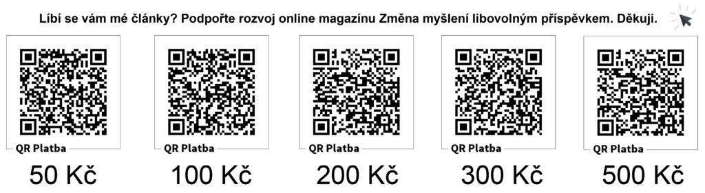 Podpořte online magazín Změna myšlení libovolným darem.