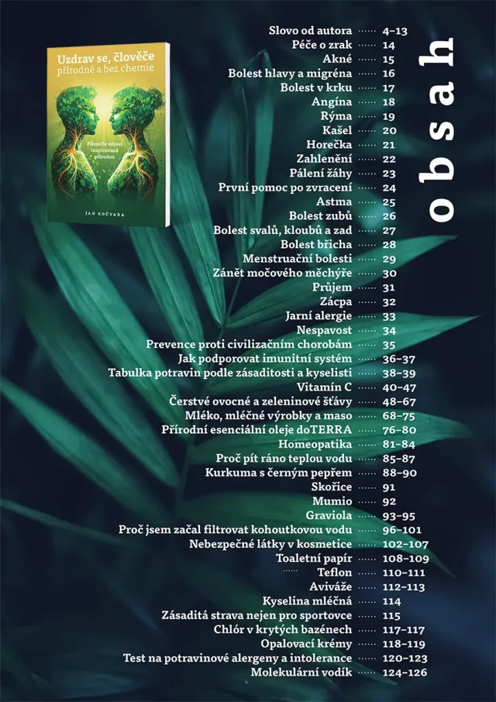 obsah e-booku Uzdrav se, člověče - přírodně a bez chemie