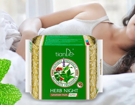 Noční bylinné menstruační vložky TianDe Nefritová svěžest pro pohodlí a svěžest během menstruace